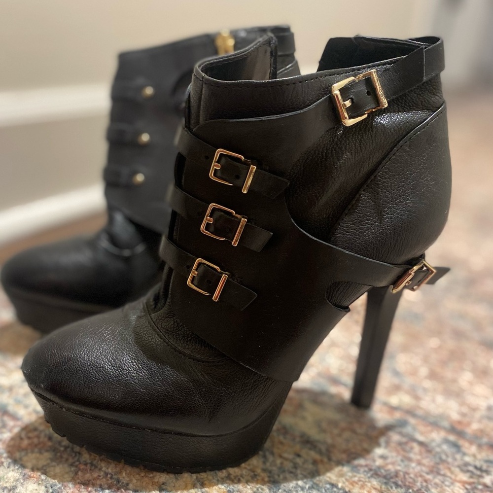 BCBG Leather Booties